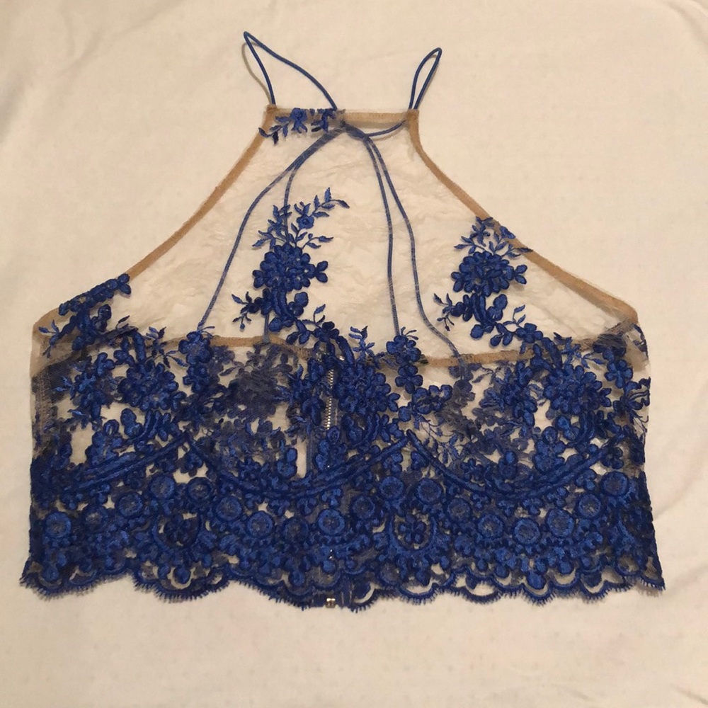 Flowering see thru crop top